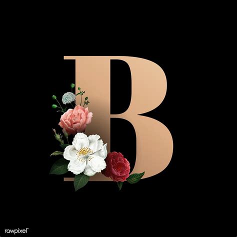 Classic And Elegant Floral Alphabet Font Letter B Vector Free Image By Rawpixel Com