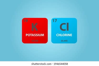 Potassium Chloride Kcl Molecule Simple Molecular Stock Vector Royalty