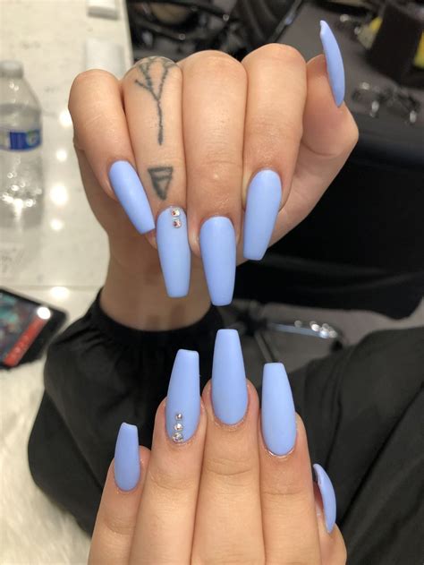 36 Most Popular Ways To Light Blue Acrylic Nails Coffin Long 7 Blue