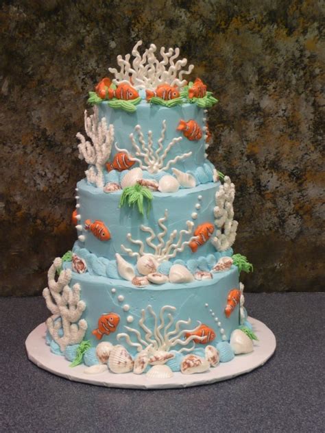 Really Cute Underwater Cake Cake Beach Wedding Cake Ocean Cakes