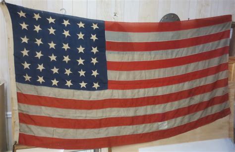 Original Civil War Era Star American Flag Fresh From Indiana Nice Battleground Antiques
