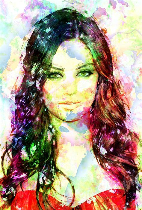 Mila Kunis Digital Art By Elena Kosvincheva Fine Art America