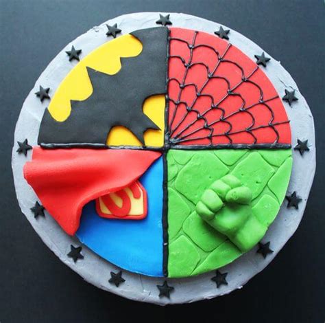 Super hero wonder woman, supergirl and captain america fondant birthday cake. 21 Superhero Cake Designs That Will Destroy Any Villain ...