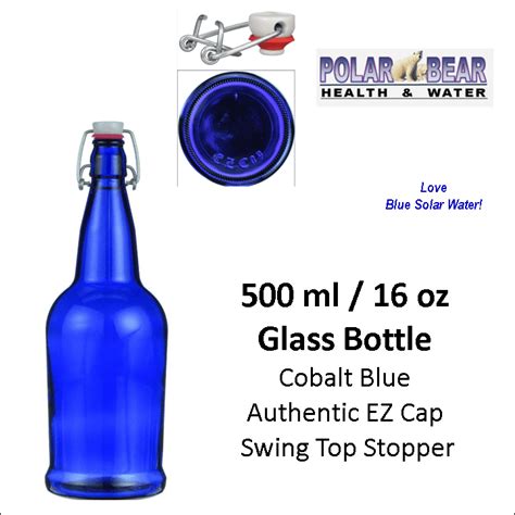 Cobalt Blue Glass Bottles Ez Cap Solar Water Polar Bear Health And Water Edmonton Alberta