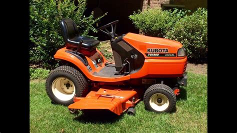 Kubota Tg1860 Diesel Lawn Garden Tractor Start Up And Blades Engaged