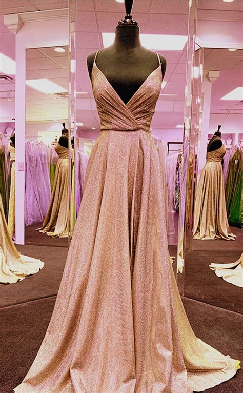 Rose Gold Prom Dresses With Sparkles In 2021 Prom Dresses Rose Gold