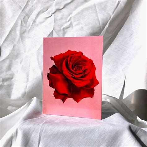 Red Rose Greeting Card Holly Harper Artist Handmade Jewellery