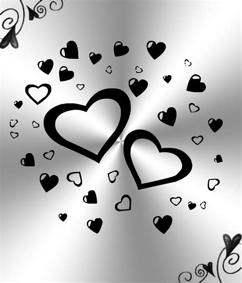 🔥 Free Download White And Black Hearts Background By Princessdawn755