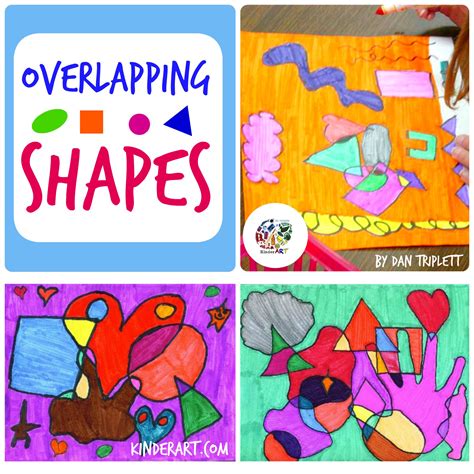 Overlapping Shapes Art Lesson Plan For Elementary School — Kinderart