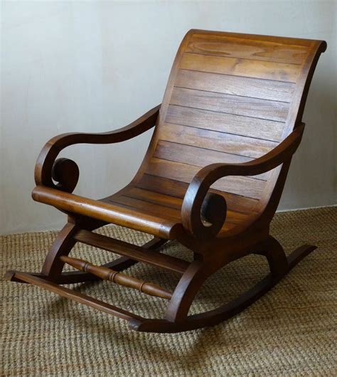 Only genuine antique teak chairs approved for sale on www.sellingantiques.co.uk. Plantation Rocking Chair in sustainable Teak wood with antique teak stain finish | in Folkestone ...