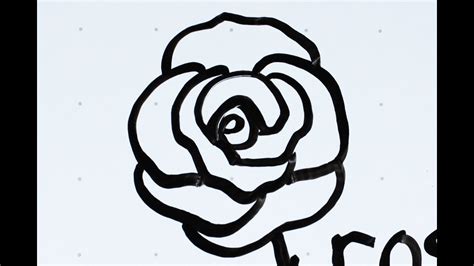 How to draw a rose step by step for beginners. 21: Kids' Tutorial - How to Draw a Flower Rose (C) in 2 ...