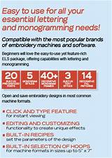 Brother Els Embroidery Lettering Monogramming Software Images