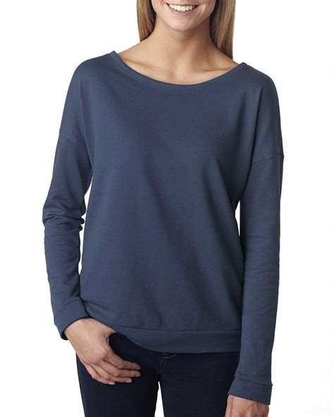 Next Level 6931 Ladies French Terry Long Sleeve Scoop