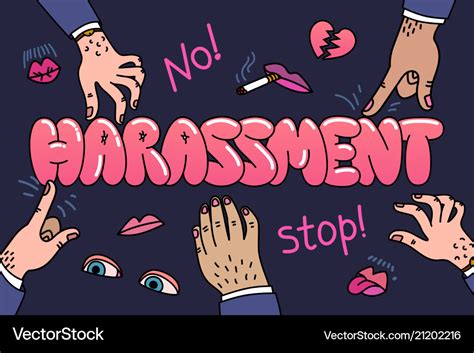 Sexual Harassment Concept With The Royalty Free Vector Image