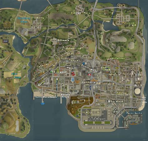 Detailed Ls Map With Streetnames Areas Etc Los Santos Roleplay