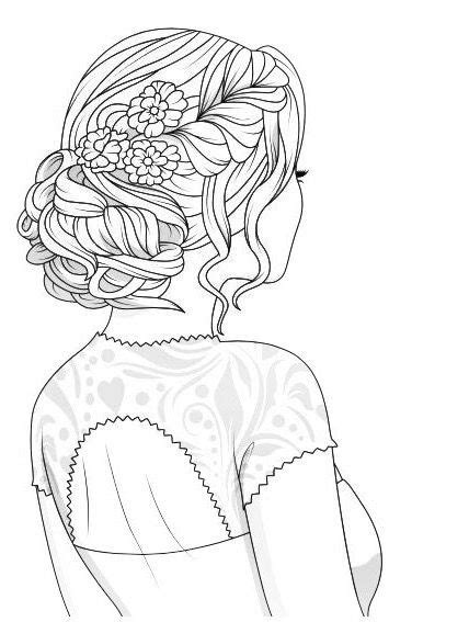 I Will Draw Cute Girl Coloring Book Page Illustration For Adults Artofit