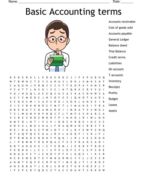 Accounting Terms Word Search Wordmint