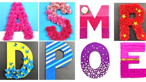 Diy 3d Decorative Alphabets How To Make 3d Letters Youtube