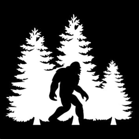 Bigfoot Walking In Woods Permanent Vinyl Decal For Automobile Etsy