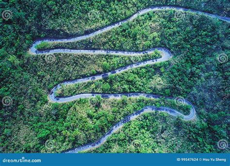 Winding Road Aerial Photography Stock Photo Image Of Shadow Drone