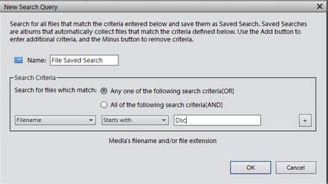 Creating And Editing Saved Searches In Elements Organizer