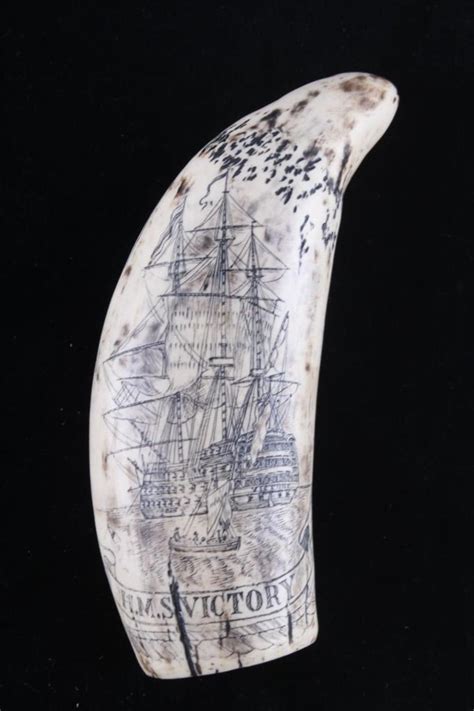 Sold Price Whale Tooth Horatio Nelson And Hms Victory Scrimshaw May 6