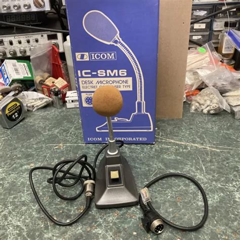 Icom Ic Sm 6 Sm6 8 Pin Desk Mic Extra Mj88 Cable Included 8500