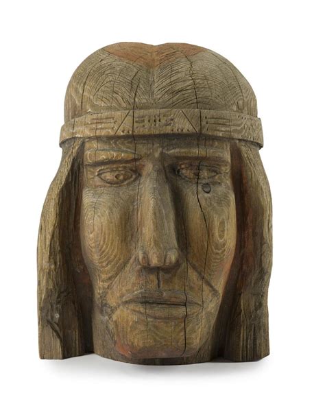 Sold Price A Carved Wooden American Indian Bust Invalid Date Pdt