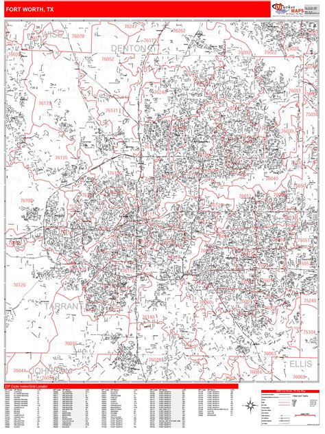 Fort Worth Zip Code Map United States Map