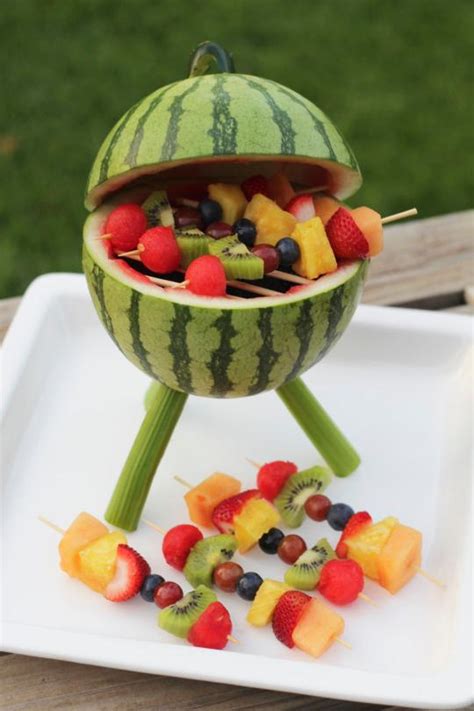 Watermelon Grill And Fruit Kabobs From ‘oh What A Treat