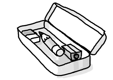 Pencil Box Coloring Pages Clip Art Library