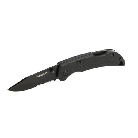 Husky 4 Inch Tactical Nylon Handle Lock Back Knife The Home Depot Canada