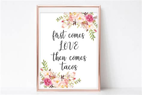 First Comes Love Then Comes Tacos Printable Taco Buffet Sign Wedding Taco Bar Sign First Comes 