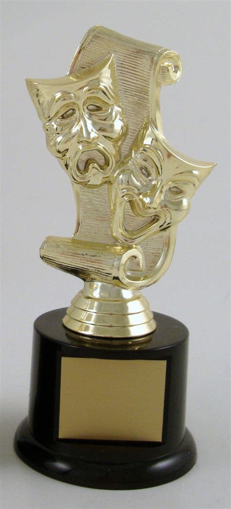 Drama Mask Trophy On Black Round Base Schoppys Since 1921