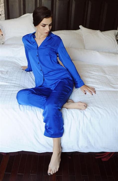 Handmade Set Of Silk Pajamas Silk Top This Style Features A Delicate