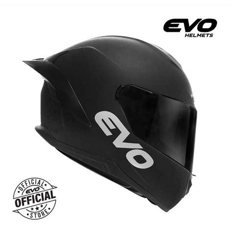 Evo Xr 03 Matte Black Full Face Single Visor Helmet With Free Clear