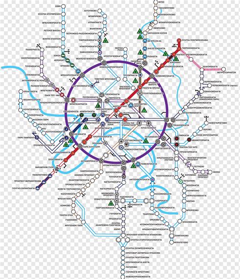 Multicolored Road Sketch Metro 2033 Metro 2034 Map Rapid Transit Metro
