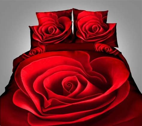 Roses Department Store Red Rose Bedding Set Quilt Duvet Cover Bed In A Bag Sheet Linen Bedspread
