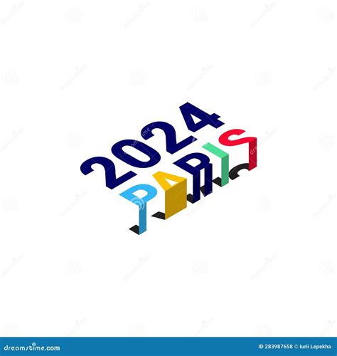 Paris 2024 Olympics Logo For The Olympics Vector Illustration Stock