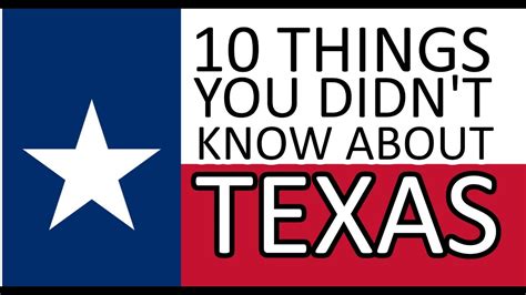 10 Things You Didnt Know About Texas Youtube