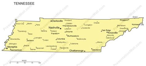 Major Cities In Tennessee Map Map