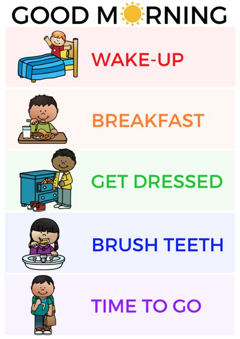 Toddler Morning Routine Printable Picture Schedule Transform Your