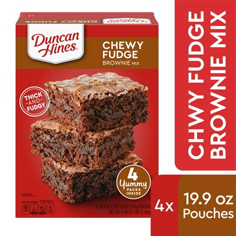 Duncan Hines Chewy Fudge Brownie Mix 4 199 Oz Pouches