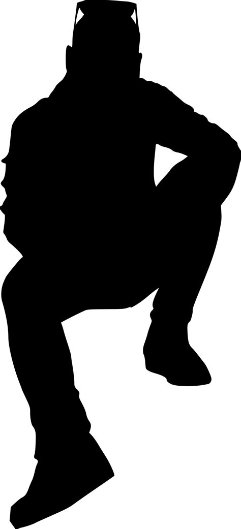 10 Man Sitting Silhouette Png Transparent