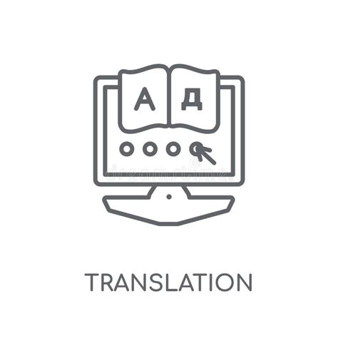 Translator Linear Icon Modern Outline Translator Logo Concept O Stock