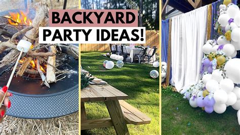 Backyard Party Ideas Affordable Backyard Decor Fire Pit And Fun