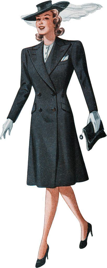 4 Fashionable Forties Ladies Coat Styles Light Grey Hat Fashion