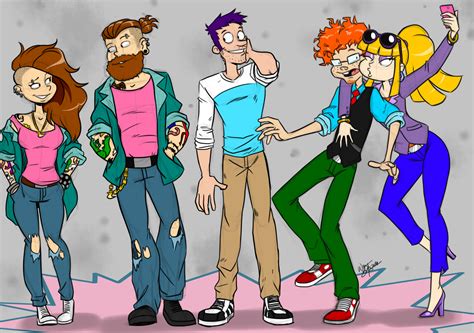 Angelica Pickles Tommy Pickles Lil Deville Chuckie Finster And Phil Deville Rugrats Drawn