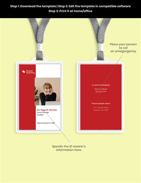 Advertising Agency ID Card Template In Word Illustrator PSD
