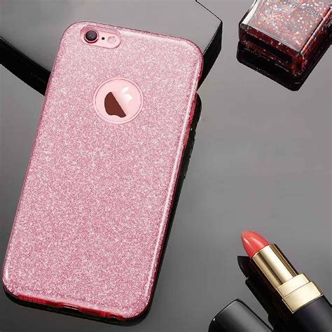 Iphone 6 6s 7 Plus Luxury Glitter Case Cute Girl Lady Rose Gold Pink Bling Fundas Slilcone